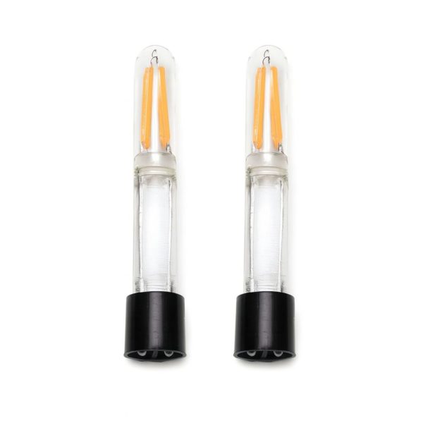 Reservlampa till ljusstaken ljuseveka. 2-pack amber eller varmvit.